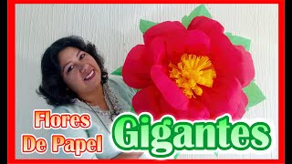 DIY  Como Hacer Flores De Papel Crepe  GIGANTES [upl. by Atalee]