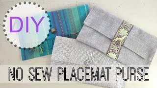 DIY No Sew Placemat Purse  Michele Baratta [upl. by Balas]