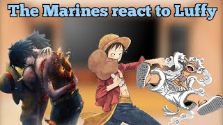 Marines reaction to Luffy•One Piece•🇷🇺🇬🇧 [upl. by Akkinahs944]