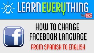 How to change facebook language  from spanish to english [upl. by Ynnos693]