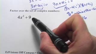 Factor Expressions Using Complex Numbers [upl. by Cristoforo906]