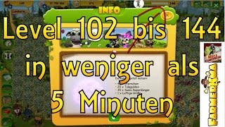 Farmerama  Level 102 bis 144 auf der Farm in weniger als 5 Minuten [upl. by Maharva]