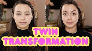 Twins Transformation into Marilyn Monroe amp Audrey Hepburn  Merrell Twins [upl. by Auhsot939]