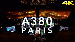 PARIS  A380 LANDING 4K EXTENDED [upl. by Dnalram42]