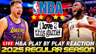 🔴LAKERS vs PELICANS │ 2025 NBA Basketball Game PlayByPlay Reaction amp Scoreboard [upl. by Earlie]