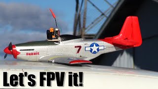 FPVing the Eachine MiniMustang 400mm P51D RC plane [upl. by Blaseio296]