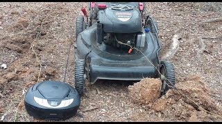 Use An AM Radio And A Lawn Mower To Find A Break In An Underground Dog Fence [upl. by Neellok]