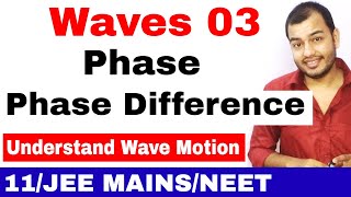 Waves 03  Progressive Harmonic Wave  Phase and Phase Difference in Wave Motion JEE MAINSNEET [upl. by Viradis561]