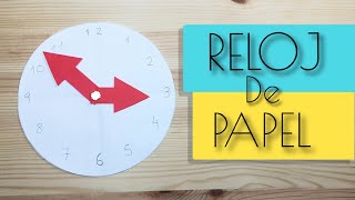 COMO HACER UN RELOJ DE PAPEL [upl. by Haduhey]