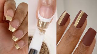 EASY chrome gel nail art tutorial  gel nail art for beginners [upl. by Nimsay]