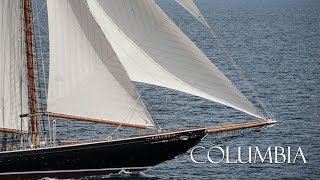 Columbia  141’ RacingFishing Schooner Yacht  Launch to Sea Trials [upl. by Kenzie]