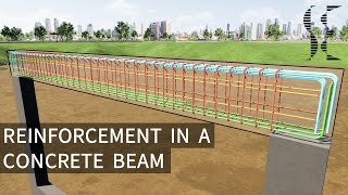 Typical Reinforcement in a Concrete Beam [upl. by Enaud841]