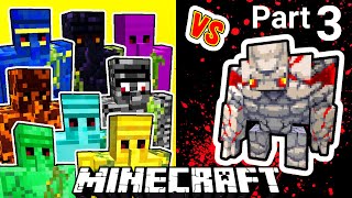 Redstone Golem Vs Extra Golems in Minecraft Part 3 [upl. by Ruhtra]