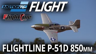 FlightLine P51D Mustang 850mm  Flight Review  Motion RC [upl. by Shea]