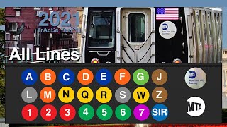 MTA New York City Subway ALL LINES [upl. by Zelle]