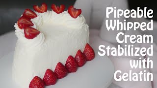 Stabilized Whipped Cream with Gelatin 2 minute tutorial [upl. by Theola]