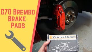 EASY Step by Step Brembo Brake Pad Replacement  Genesis G70 [upl. by Annaiel]