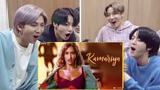 BTS reaction to bollywood songskamariyastreeNora fatehi songs [upl. by Miguel978]