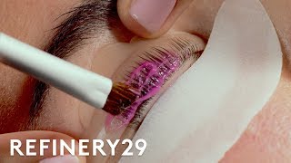 I Got A Lash Lift For The First Time  Macro Beauty  Refinery29 [upl. by Ynttirb649]