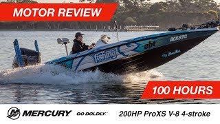 Tested  Mercury 200hp Pro XS V8 46L 4stroke Outboard [upl. by Ostler212]