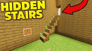 Minecraft How to make Hidden Staircase Tutorial [upl. by Mckale]