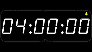 4 Hour  TIMER amp ALARM  1080p  COUNTDOWN [upl. by Othelia689]