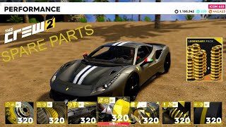 The Crew 2  Tutorial How to Use Spare Parts  Recalibrate Perf Parts [upl. by Tolmach]