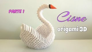 CISNE ORIGAMI 3DPRIMERA PARTEpaso a paso [upl. by Ardnahsal]