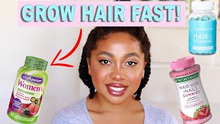 BEST HAIR GROWTH VITAMINSSUPPLEMENTS FOR FASTER THICKER HAIR GROWTH FAST THESE ACTUALLY WORK [upl. by Najram]