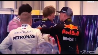 F1  Max Verstappen FIGHTS Esteban Ocon after Crash in 2018 Brazil GP [upl. by Anolahs612]