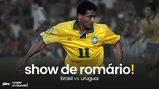 Melhores Momentos de Romário Brasil vs Uruguai  Eliminatórias para Copa 94 [upl. by Asilrahc]