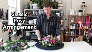 How To Make A Posy Flower Arrangement In Floral Foam [upl. by Glantz602]