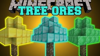 Minecraft TREE ORES DIAMOND TREES EMERALD TREES GOLD TREES amp MORE Mod Showcase [upl. by Anyala]