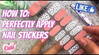 DIY How to Perfectly Apply Nail Stickers  Zai Antonio [upl. by Celio696]