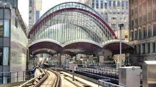 London Riding the DLR train from Bank to Lewisham via Canary Wharf [upl. by Asyle617]