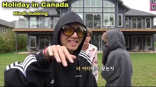 BTS holiday in Canada  wakeup challenge Part3  Hindi dubbing 🤣 [upl. by Francie95]