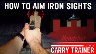 How to Aim Iron Sights on a Pistol  Episode 12 [upl. by Arlana]