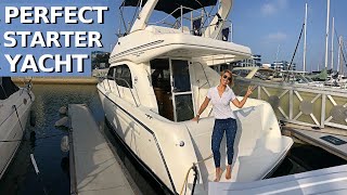 110000 2001 BAYLINER 3488 COMMAND BRIDGE EntryLevel Power Yacht Tour  Starter Liveaboard Boat [upl. by Dettmer9]