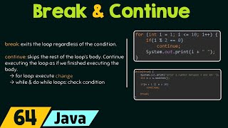 Break and Continue Keywords in Java [upl. by Roarke471]