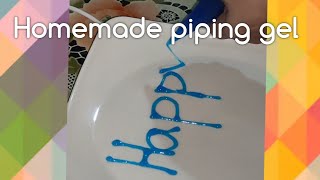 Homemade piping gel for your cake 🎂 simple and easy to make at home tipid tips idea [upl. by Matusow]