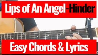 Hinder  Lips Of An Angel Easy Guitar Chords and Lyrics Cover [upl. by Viguerie30]