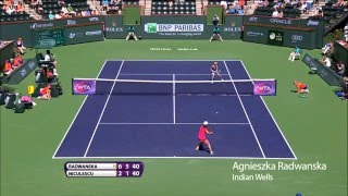 2016 WTA March Shot of the Month  Agnieszka Radwanska [upl. by Nirrad]