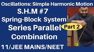 Oscillations  SHM 07  Spring Block part 2 Series Parallel Combination of Springs JEE MAINSNEET [upl. by Storer]