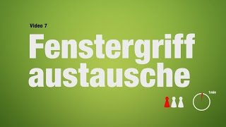 Fenstergriffe montieren und austauschen  Anleitung Schritt 7 [upl. by Krystal]