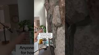 How to Hang a Mantel on Uneven Stone Help [upl. by Jarlathus]