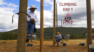 ELITE Lineman  Learning to Climb Day One [upl. by Artapoelc]