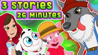 Three Little Pigs  Little Red Riding Hood  Wolf and the 7 little goats kids story collection [upl. by Harod972]