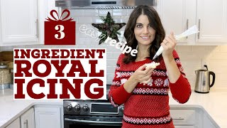 How to Make Royal Icing with Egg Whites  3 INGREDIENTS [upl. by Namruht]