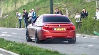 Modified BMW M5 F10 with Custom Exhaust  LOUD Accelerations Burnout amp Revs [upl. by Iret183]