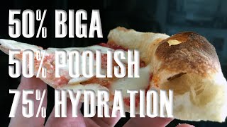 How to make Neapolitan Pizza Dough in a Stand Mixer  50 Poolish  50 Biga  75 Hydration [upl. by Mart]